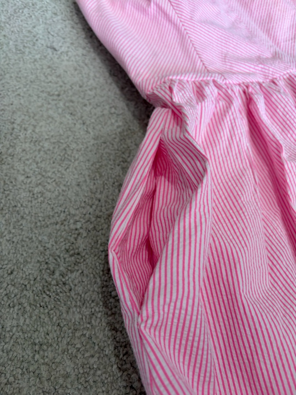 NWOT Lilly Pulitzer Seersucker Richelle Strapless Dress Pink White Stripe Size 0 - Picture 12 of 15
